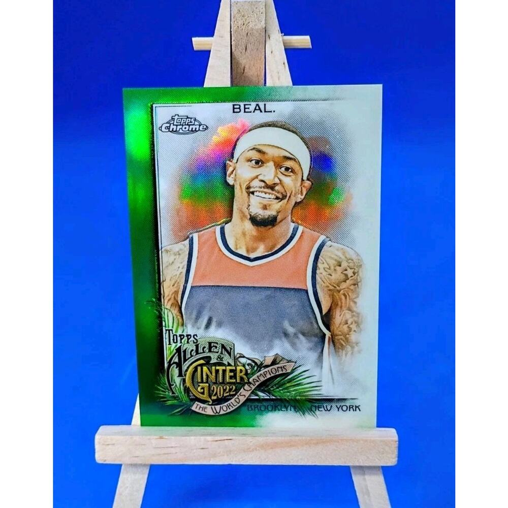 2022 Topps Allen & Ginter Chrome Green Refractor #222 Bradley Beal SP 28/99